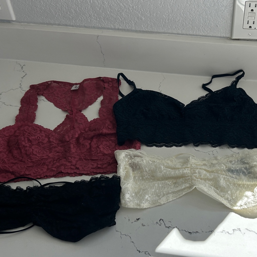 Lace Bralette Bundle - Black, Rose, Cream, Navy